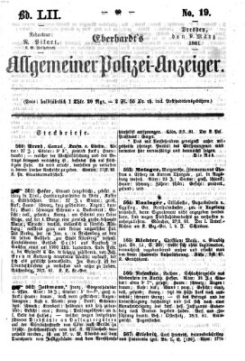 Eberhardt's allgemeiner Polizei-Anzeiger (Allgemeiner Polizei-Anzeiger) Samstag 9. März 1861