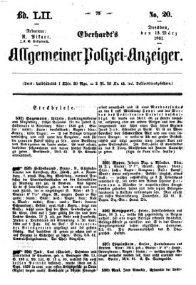 Eberhardt's allgemeiner Polizei-Anzeiger (Allgemeiner Polizei-Anzeiger) Mittwoch 13. März 1861