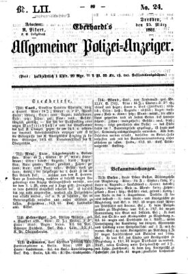 Eberhardt's allgemeiner Polizei-Anzeiger (Allgemeiner Polizei-Anzeiger) Montag 25. März 1861