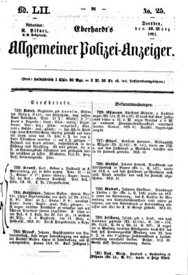 Eberhardt's allgemeiner Polizei-Anzeiger (Allgemeiner Polizei-Anzeiger) Donnerstag 28. März 1861