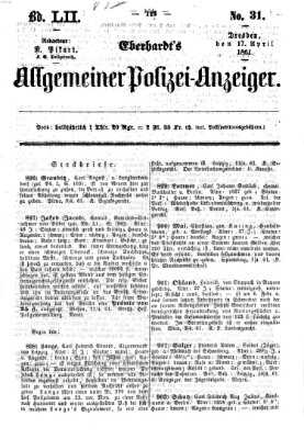 Eberhardt's allgemeiner Polizei-Anzeiger (Allgemeiner Polizei-Anzeiger) Mittwoch 17. April 1861