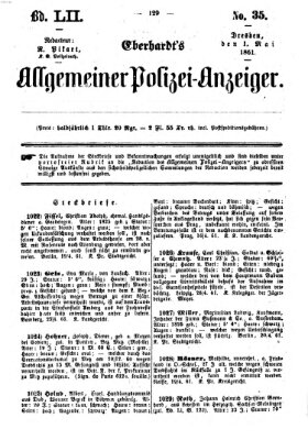 Eberhardt's allgemeiner Polizei-Anzeiger (Allgemeiner Polizei-Anzeiger) Mittwoch 1. Mai 1861