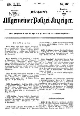 Eberhardt's allgemeiner Polizei-Anzeiger (Allgemeiner Polizei-Anzeiger) Mittwoch 8. Mai 1861