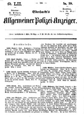 Eberhardt's allgemeiner Polizei-Anzeiger (Allgemeiner Polizei-Anzeiger) Mittwoch 15. Mai 1861