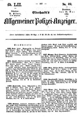 Eberhardt's allgemeiner Polizei-Anzeiger (Allgemeiner Polizei-Anzeiger) Samstag 25. Mai 1861