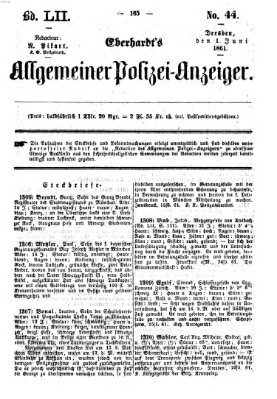 Eberhardt's allgemeiner Polizei-Anzeiger (Allgemeiner Polizei-Anzeiger) Samstag 1. Juni 1861