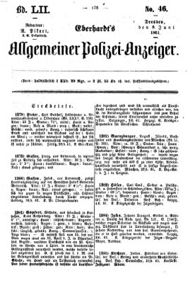 Eberhardt's allgemeiner Polizei-Anzeiger (Allgemeiner Polizei-Anzeiger) Samstag 8. Juni 1861