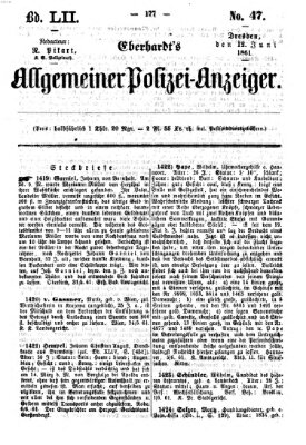 Eberhardt's allgemeiner Polizei-Anzeiger (Allgemeiner Polizei-Anzeiger) Mittwoch 12. Juni 1861