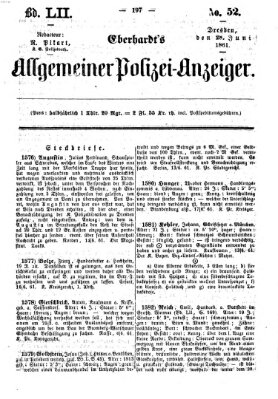 Eberhardt's allgemeiner Polizei-Anzeiger (Allgemeiner Polizei-Anzeiger) Freitag 28. Juni 1861