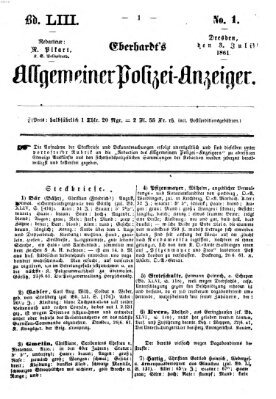 Eberhardt's allgemeiner Polizei-Anzeiger (Allgemeiner Polizei-Anzeiger) Mittwoch 3. Juli 1861