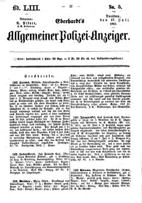 Eberhardt's allgemeiner Polizei-Anzeiger (Allgemeiner Polizei-Anzeiger) Mittwoch 17. Juli 1861