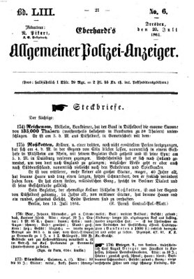 Eberhardt's allgemeiner Polizei-Anzeiger (Allgemeiner Polizei-Anzeiger) Samstag 20. Juli 1861