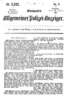 Eberhardt's allgemeiner Polizei-Anzeiger (Allgemeiner Polizei-Anzeiger) Samstag 27. Juli 1861