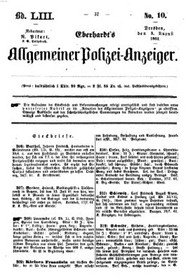 Eberhardt's allgemeiner Polizei-Anzeiger (Allgemeiner Polizei-Anzeiger) Samstag 3. August 1861