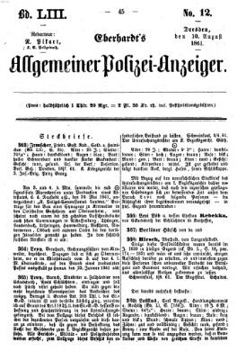 Eberhardt's allgemeiner Polizei-Anzeiger (Allgemeiner Polizei-Anzeiger) Samstag 10. August 1861