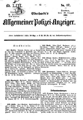 Eberhardt's allgemeiner Polizei-Anzeiger (Allgemeiner Polizei-Anzeiger) Mittwoch 28. August 1861