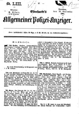 Eberhardt's allgemeiner Polizei-Anzeiger (Allgemeiner Polizei-Anzeiger) Mittwoch 25. September 1861