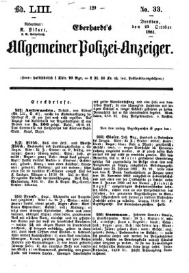 Eberhardt's allgemeiner Polizei-Anzeiger (Allgemeiner Polizei-Anzeiger) Mittwoch 23. Oktober 1861