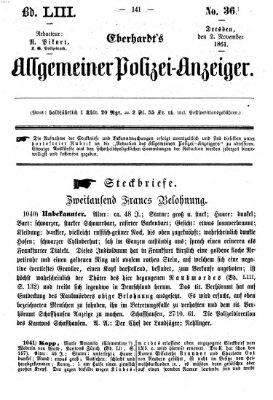 Eberhardt's allgemeiner Polizei-Anzeiger (Allgemeiner Polizei-Anzeiger) Samstag 2. November 1861