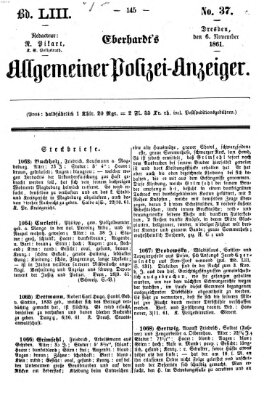 Eberhardt's allgemeiner Polizei-Anzeiger (Allgemeiner Polizei-Anzeiger) Mittwoch 6. November 1861