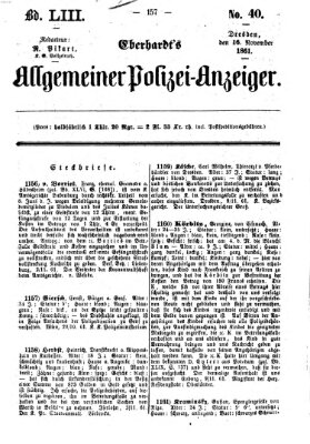 Eberhardt's allgemeiner Polizei-Anzeiger (Allgemeiner Polizei-Anzeiger) Samstag 16. November 1861