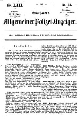 Eberhardt's allgemeiner Polizei-Anzeiger (Allgemeiner Polizei-Anzeiger) Mittwoch 27. November 1861