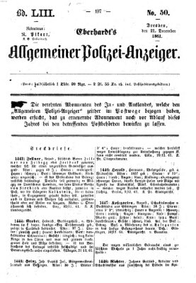 Eberhardt's allgemeiner Polizei-Anzeiger (Allgemeiner Polizei-Anzeiger) Samstag 21. Dezember 1861