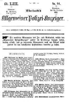 Eberhardt's allgemeiner Polizei-Anzeiger (Allgemeiner Polizei-Anzeiger) Dienstag 24. Dezember 1861