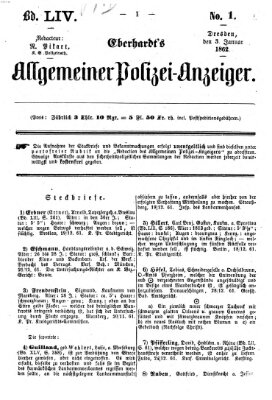 Eberhardt's allgemeiner Polizei-Anzeiger (Allgemeiner Polizei-Anzeiger) Freitag 3. Januar 1862