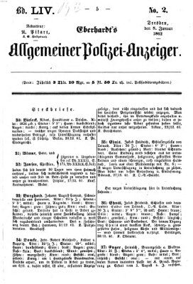 Eberhardt's allgemeiner Polizei-Anzeiger (Allgemeiner Polizei-Anzeiger) Mittwoch 8. Januar 1862