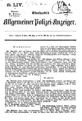 Eberhardt's allgemeiner Polizei-Anzeiger (Allgemeiner Polizei-Anzeiger) Mittwoch 15. Januar 1862