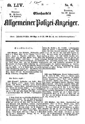 Eberhardt's allgemeiner Polizei-Anzeiger (Allgemeiner Polizei-Anzeiger) Mittwoch 22. Januar 1862