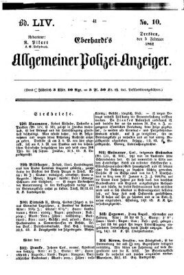 Eberhardt's allgemeiner Polizei-Anzeiger (Allgemeiner Polizei-Anzeiger) Mittwoch 5. Februar 1862