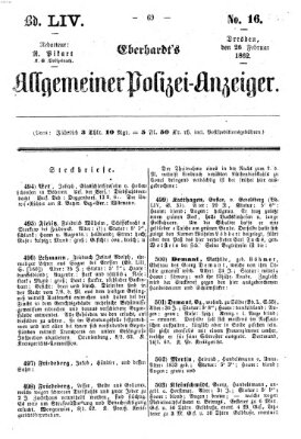 Eberhardt's allgemeiner Polizei-Anzeiger (Allgemeiner Polizei-Anzeiger) Mittwoch 26. Februar 1862