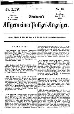 Eberhardt's allgemeiner Polizei-Anzeiger (Allgemeiner Polizei-Anzeiger) Mittwoch 5. März 1862