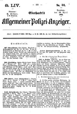 Eberhardt's allgemeiner Polizei-Anzeiger (Allgemeiner Polizei-Anzeiger) Mittwoch 23. April 1862