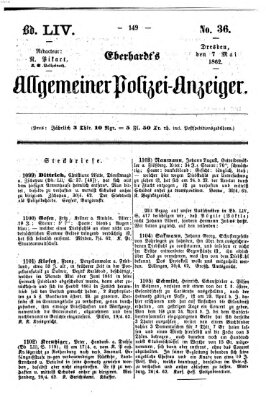 Eberhardt's allgemeiner Polizei-Anzeiger (Allgemeiner Polizei-Anzeiger) Mittwoch 7. Mai 1862