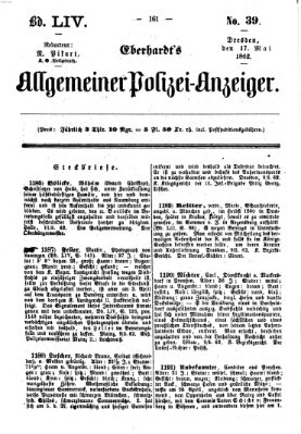 Eberhardt's allgemeiner Polizei-Anzeiger (Allgemeiner Polizei-Anzeiger) Samstag 17. Mai 1862