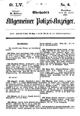 Eberhardt's allgemeiner Polizei-Anzeiger (Allgemeiner Polizei-Anzeiger) Mittwoch 23. Juli 1862