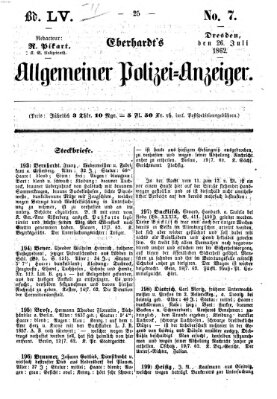 Eberhardt's allgemeiner Polizei-Anzeiger (Allgemeiner Polizei-Anzeiger) Samstag 26. Juli 1862