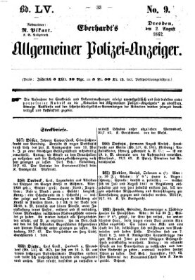 Eberhardt's allgemeiner Polizei-Anzeiger (Allgemeiner Polizei-Anzeiger) Samstag 2. August 1862