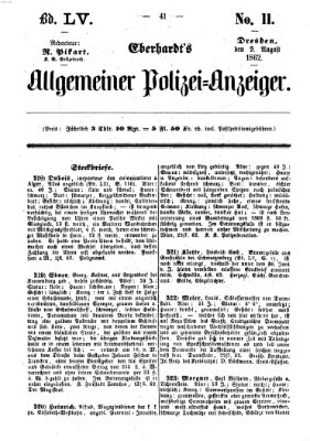 Eberhardt's allgemeiner Polizei-Anzeiger (Allgemeiner Polizei-Anzeiger) Samstag 9. August 1862