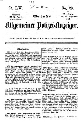 Eberhardt's allgemeiner Polizei-Anzeiger (Allgemeiner Polizei-Anzeiger) Mittwoch 10. September 1862