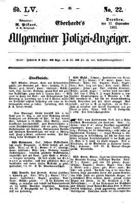 Eberhardt's allgemeiner Polizei-Anzeiger (Allgemeiner Polizei-Anzeiger) Mittwoch 17. September 1862