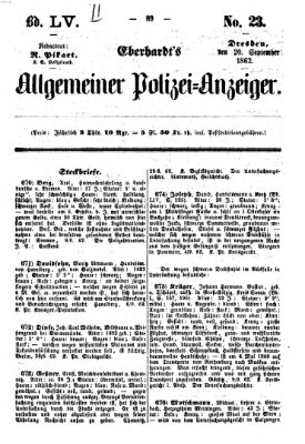 Eberhardt's allgemeiner Polizei-Anzeiger (Allgemeiner Polizei-Anzeiger) Samstag 20. September 1862