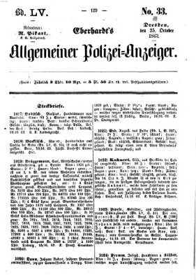 Eberhardt's allgemeiner Polizei-Anzeiger (Allgemeiner Polizei-Anzeiger) Samstag 25. Oktober 1862