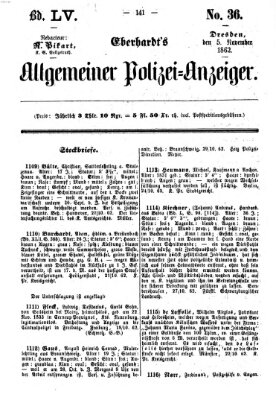 Eberhardt's allgemeiner Polizei-Anzeiger (Allgemeiner Polizei-Anzeiger) Mittwoch 5. November 1862