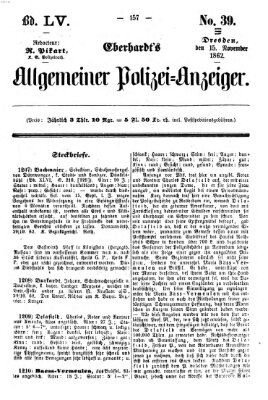 Eberhardt's allgemeiner Polizei-Anzeiger (Allgemeiner Polizei-Anzeiger) Samstag 15. November 1862