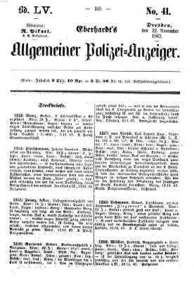 Eberhardt's allgemeiner Polizei-Anzeiger (Allgemeiner Polizei-Anzeiger) Samstag 22. November 1862