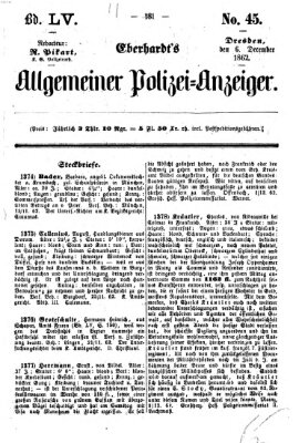 Eberhardt's allgemeiner Polizei-Anzeiger (Allgemeiner Polizei-Anzeiger) Samstag 6. Dezember 1862